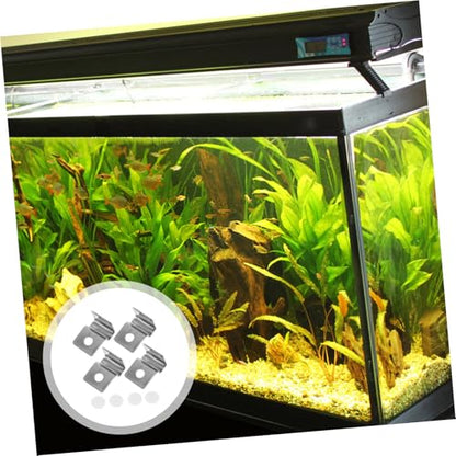 Fish Tank Accessories Aquarium Lids 4Pcs Fish Tank Glass Aquarium Cover Clip Support Holder Stainless Steel - Aquarium Accessories Universal Lid Clips 5mm Glass Tank Aquarium Lid