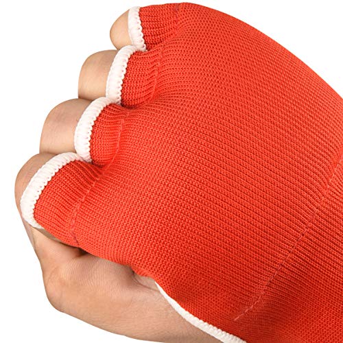 FISTRAGE Boxing Hand Wraps Inner Gloves for Punching, Elasticated Padded Bandages Under Mitts, Quick Long Wrist Support, Fist Protector, Great for MMA, Kickboxing, Martial Arts Training