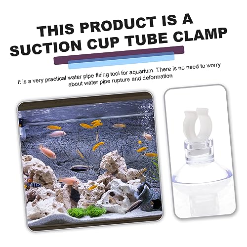 20pcs Oxygen Hose Cup Clips for Fish Tank Aquarium Holders for Easy Installation and Space Saving Inner Highly Transparent Design