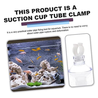 20pcs Oxygen Hose Cup Clips for Fish Tank Aquarium Holders for Easy Installation and Space Saving Inner Highly Transparent Design