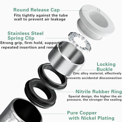 Aquarium Check Valves 1 Way Non-Return Valves Spare Parts Kit for CO2 System & Air Pump
