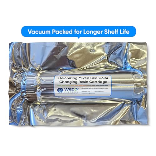 WECO PDI-1025 Color Changing Deionizing Mixed Resin - Replacement Refill Cartridge - TDS Filtration for Aquariums with Economy Housing Kit - 2-1/2" x 10" - style: with Economy Housing Kit