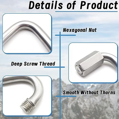 Anvin 1 Pack Large Quick Links M12 4.1Inch Heavy Duty Carabiner Stainless Steel Chain Links Connector Triangle Locking Chain Hooks Screw Links for Camping Outdoor Equipment Hammocks, 3300 Lbs Capacity - style: Triangle, 4.1 Inch, 1 Pack