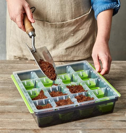 Burpee SuperSeed Starting Tray | 16 XL Cell | Reusable & Dishwasher Safe | for Vegetable, Flower & Herb Seeds | Indoor Grow Kit for Deep-Rooted Seedlings, Green - size: 16 Cells