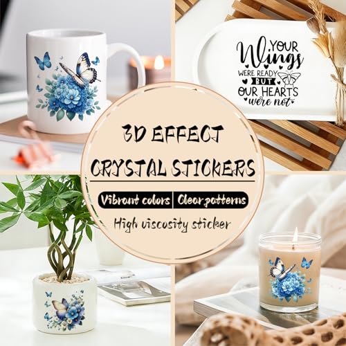 UV DTF Cup Wrap Transfer Stickers, 2 Sheets Butterfly Quotes Rub On Transfers for Tumblers Glass Cups Mugs Water Bottles - style: Butterfly Quotes