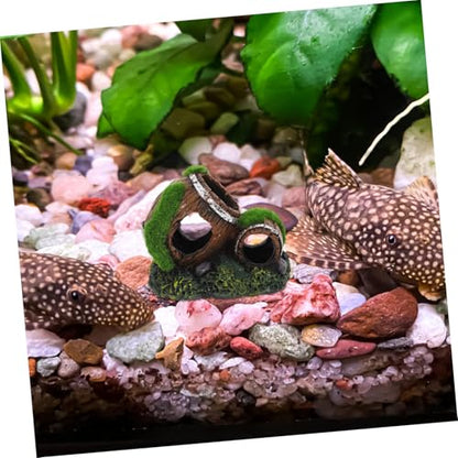 Happyyami Fish Tank Resin Decoration Aquarium Ornaments for Betta Fish Hideout Small Rustic Tank Accessories for Aquatic Environments