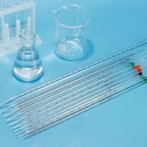 PATIKIL Graduated Dropper Pipettes 4 Pcs 50ml Reusable Borosilicate Glass Pipette for Transfer Liquid for Laboratory, Chemistry, Clear - size: 50ml