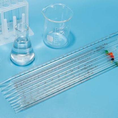 PATIKIL Graduated Dropper Pipettes 4 Pcs 0.1ml Reusable Borosilicate Glass Pipette for Transfer Liquid for Laboratory, Chemistry, Clear - size: 0.1ml