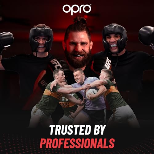 OPRO Instant Custom-Fit Mouthguard – Dentist Level Gum Shield Adult and Kids – OPRO Mouth Guard Boxing and MMA, Self-Fit Gum Shield Rugby – Maximum Protection with Dental Warranty (White/Gold) - color: White/Gold, size: Adult (10+)