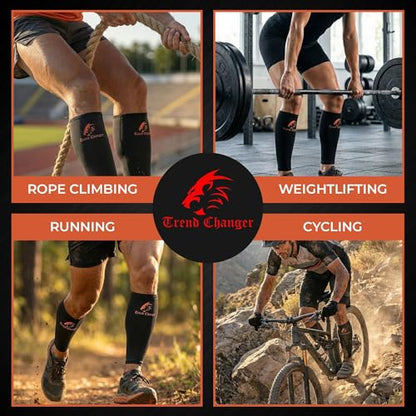 Deadlift Shin Guards & Calf Support Brace, 5mm CrossFit 2 Pack - Men, Women - size: 5MM (Thick)