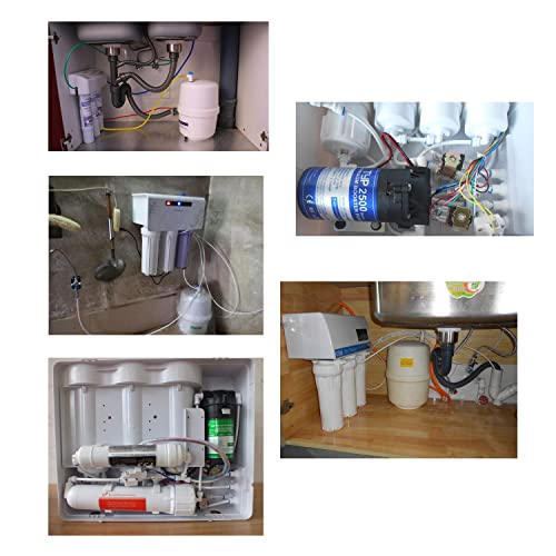 NSF Certified 1/4" O.D. Push to Connect Fittings for RO (Reverse Osmosis) Water Filter（with Shut-Off T Valve）18 pcs+30 feet 1/4" Water tubing.
