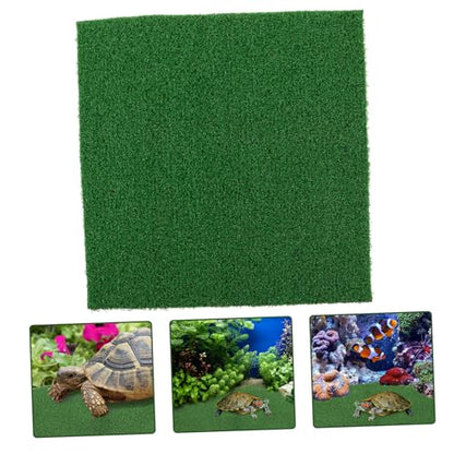Turtle Basking Platform Turf Mat Artificial Grass for Aquariums and Reptiles Climbing Enhancing Turtle and Decoration for Fish Tanks and Gardens