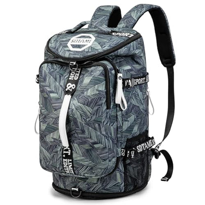 Gym Duffle Bag Backpack,4‑Way Waterproof with Shoe Compartment Travel Laptop - color: Silver