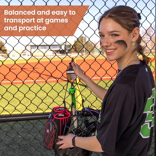 BatBob Team 12 Pack - Dugout Organizer & Single Bat Rack - Bat Holder for Dugout Fence - Baseball Softball Dugout Organizer - Holds Bat, Helmet, Glove & Face Mask - Baseball Bat Holder - Made in USA - color: 12 Pack - Black