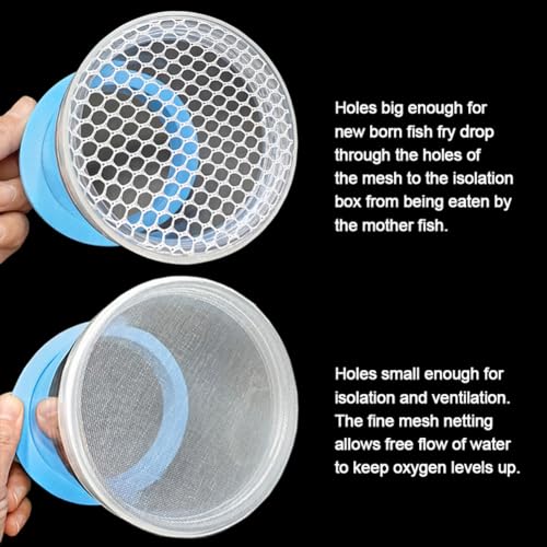 Floating Fish Breeding Isolation Box for Aquarium Tank Plastic Mesh Hatchery Incubator Breeder Box for Baby Fish Betta Shrimp Clownfish Guppy (Yellow, Medium) - color: Yellow