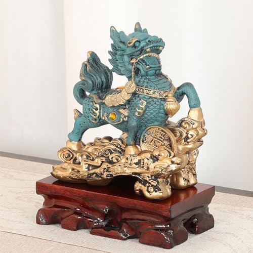 GOLDY&WENDY Traditional Solid Wood Base Durable Rectangular Display Stones Brass Statue Teapot Pedestal Stand - size: 4.7" L X 2.7" W X 1.7" H