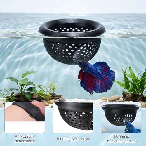 salbsever 2 Pcs Betta Hammock for Aquarium, Betta Bed Shrimp Shelter 3D Printed Beta Hammock Safe Resting Spot for Beta Fish, Shrimp and Small Fish