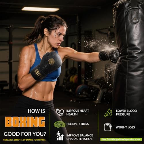 Dripex Boxing Gloves for Men Women Youth, Boxing Training Gloves | for Heavy Bag Workout, Muay Thai, Kickboxing, Sparring Punching（6 8 10 12 14 16oz）