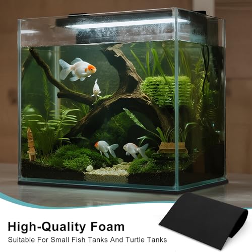 Aquarium Leveling Foam Mat, 6mm Fish Tank Mat for Under Tank, 15.75X11.81inch Waterproof Compressible Neoprene Mat for Turtle Fish Tank