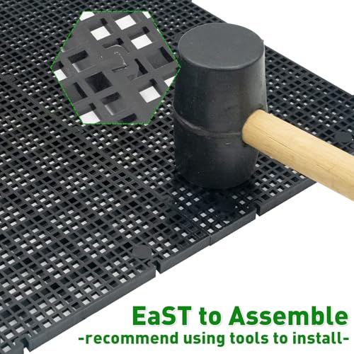 LINLAN 4 Pieces High-Density Aquarium Grid Plastic with 24 Brackets, Fish Tank Divider, Egg Crate for DIY Filtration and Bottom Protection in Aquascaping