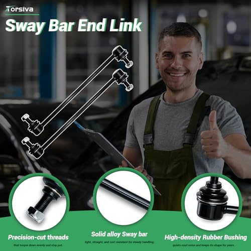 K750304 2PCS Front Stabilizer Sway Bar End Links Fit for Honda 2005 2006 2007 2008 2009 2010 2011 2012 2013 2014 2015 2016 2017 Odyssey - size: K750304 X2