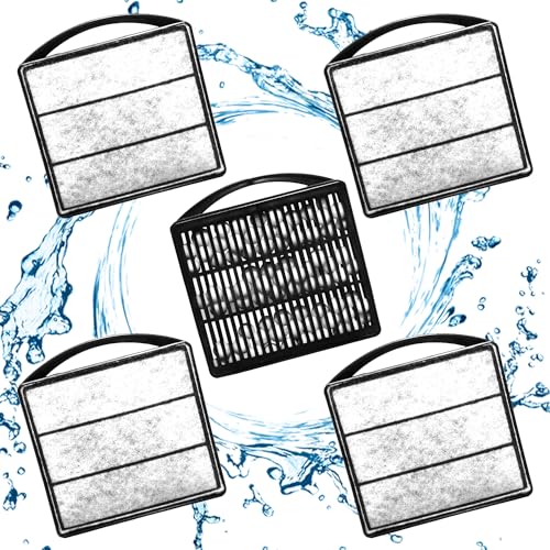 TARARIUM Aquarium Turtle Tank Filter Accessories for Small IX-90 Filter Aquarium Pumps Filters 1Pcs Ceramic Ball Plate & 4pcs Low Water Level Power Filter Replacement Sponge Clip - size: 4 Sponge 1 Plate for IX-90
