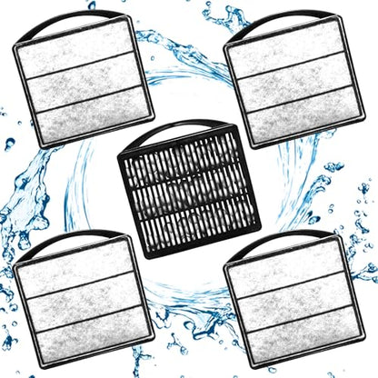 TARARIUM Aquarium Turtle Tank Filter Accessories for Small IX-90 Filter Aquarium Pumps Filters 1Pcs Ceramic Ball Plate & 4pcs Low Water Level Power Filter Replacement Sponge Clip