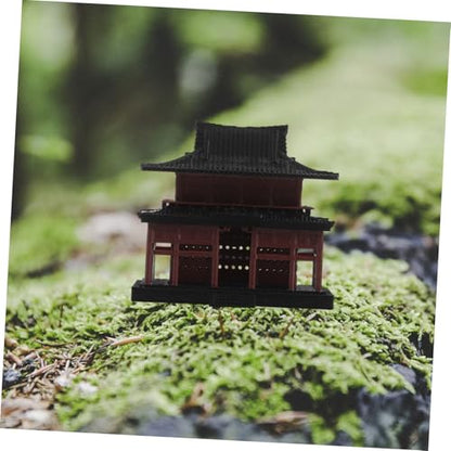 Alipis Pavilion Aquarium Decor Handmade Micro Landscape House Figurine for Fish Tank Simulation Decoration Outdoor Garden Decor