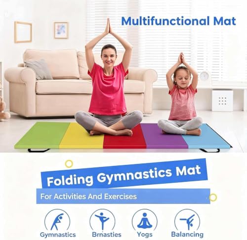 ZENY Folding Gymnastics Mat, 5-Panel Gym Mat Tumbling Mat
