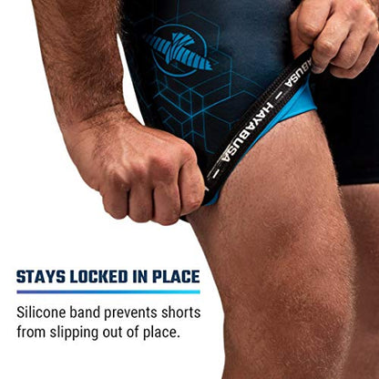 Hayabusa Geo Vale Tudo Shorts Men - color: Blue, size: XX-Large