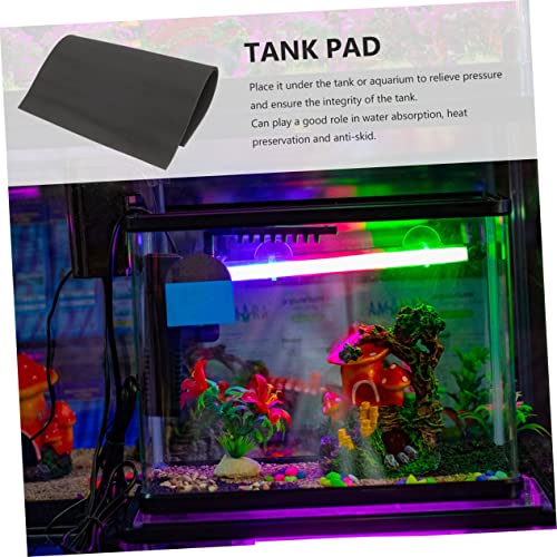 Mikikit Tank Pad Large Snake Pads Turtle Tanks Aquarium Tortoise Habitat Accessories Fish Tank Gecko Tank Terrarium Mat Animals Non-Slip Back Pad Cat Tank Non-Slip Pad Black Cotton