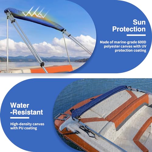Leader Accessories 600D Bimini Top Storage Boot Replacement Boot Universal Fit for 3-4 Bow Bimini Tops
