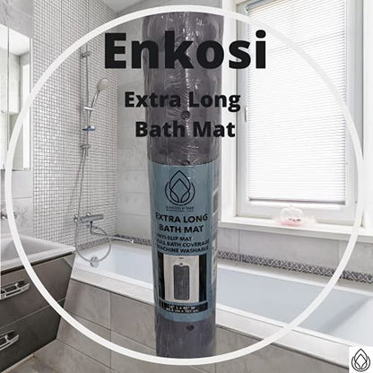 Bath Mat - Large Non Slip Bathtub & Shower Mat - Extra Long 40 x 16 Inch Bathroom Mats for Tub Nonslip Anti Slip Bathmats (40x16 Charcoal 1-Pack) - color: Charcoal