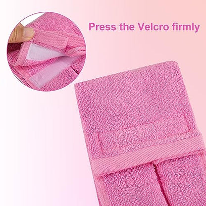 TUYUU Cotton Football Towels Youth Softball Pitching Velcro Sweat - color: Pink-3 Pack