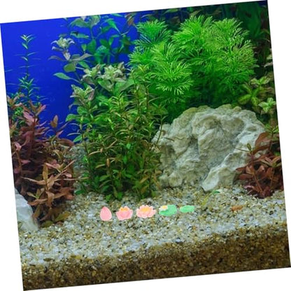 Abaodam 1set Lotus Resin Miniature Fish Tank Decorations of Floating Ornaments for Aquariums Bonsai Displays and Miniature Gardens and Easy to Clean