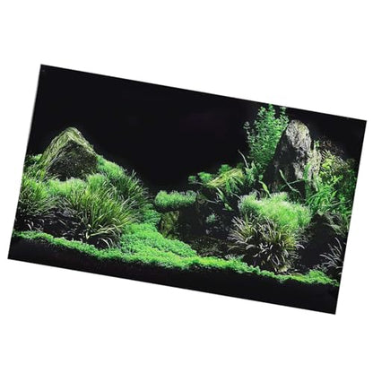 Aquarium Background Sticker, Fish Tank Seafloor Water Grass Decoration Painting, PVC Sticker for Fish Tank, Tropical Marine Landscape (61 * 40cm) - size: 61*40cm