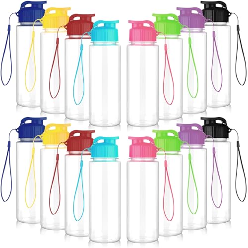 16 Pack Bulk Water Bottles-17oz Plastic Sports Water Bottles for Kids and Adults Leak Proof, Reusable for Gym Travel School Office, Multicolor - color: Multicolor