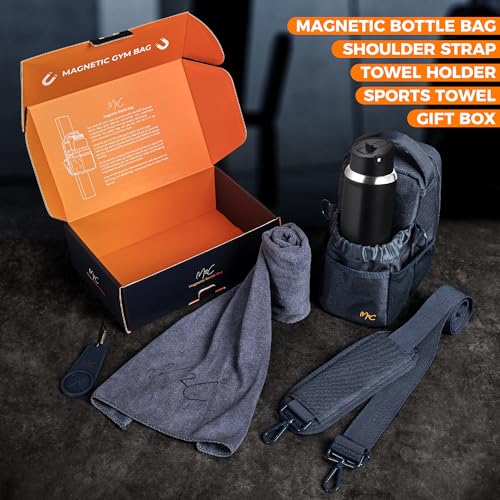 M2C® Premium Magnetic Gym Bag, Attaches to Gym Equipment, Holds 12 lbs
