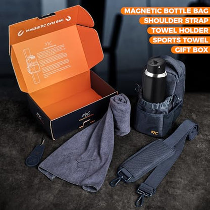 M2C® Premium Magnetic Gym Bag, Attaches to Gym Equipment, Holds 12 lbs