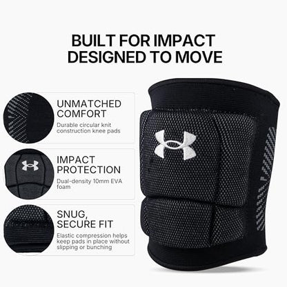 Under Armour Volleyball Knee Pads, Set of 2 - color: Black, size: Adult Large