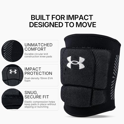 Under Armour Volleyball Knee Pads, Set of 2 - color: Black, size: Adult Medium