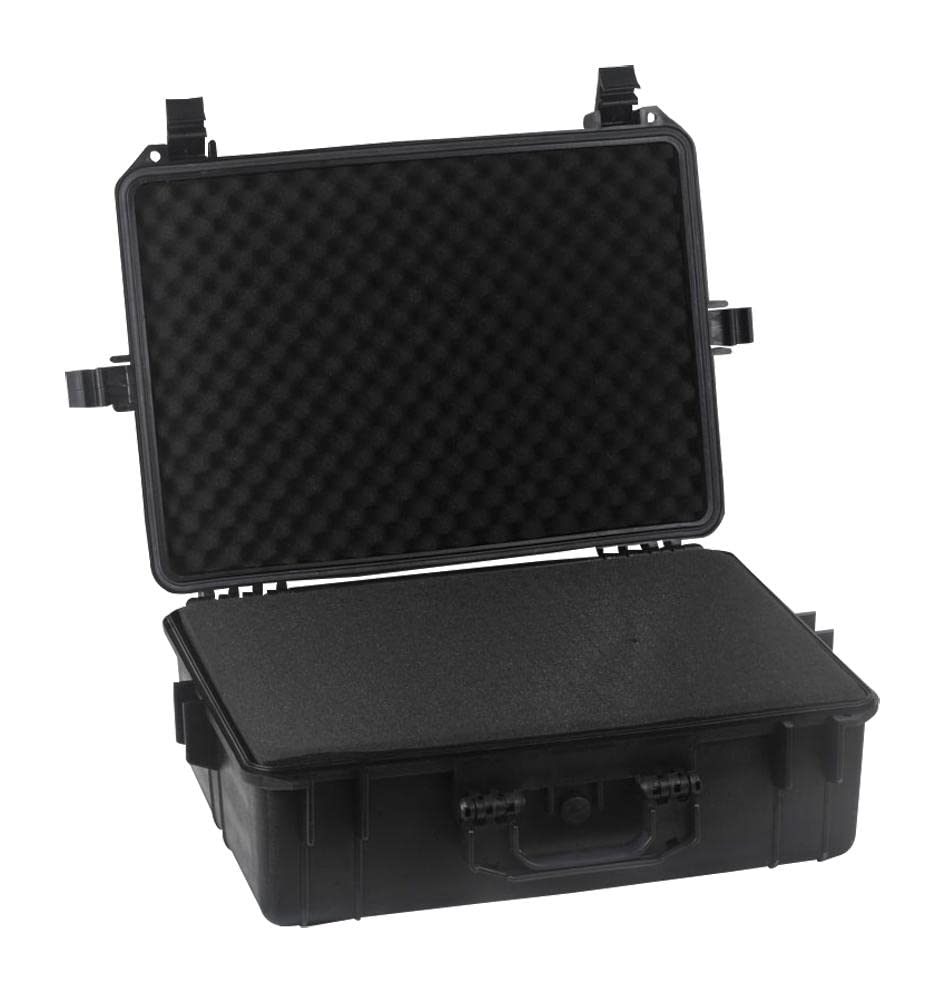 22" Weatherproof Equipment Case, made of Polypropylene Plastic, Black with Foam Insert, (22" X 16.5" X 8.5" (L x W x H)) - size: 22" X 16.5" X 8.5" (L x W x H) (BLACK)