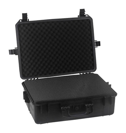 22" Weatherproof Equipment Case, made of Polypropylene Plastic, Black with Foam Insert, (22" X 16.5" X 8.5" (L x W x H)) - size: 22" X 16.5" X 8.5" (L x W x H) (BLACK)