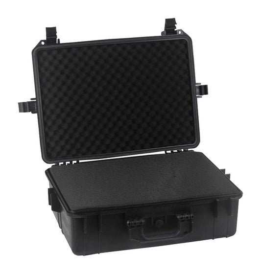 22" Weatherproof Equipment Case, made of Polypropylene Plastic, Black with Foam Insert, (22" X 16.5" X 8.5" (L x W x H)) - size: 22" X 16.5" X 8.5" (L x W x H) (BLACK)