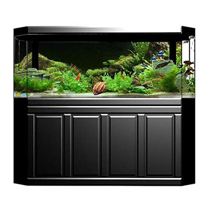 Black Aquarium Background Static Cling, Reusable PVC Fish Tank Wallpaper 24x11.8 24x15.7 30x18.1 36x19.7 48x18.1, No Glue Fish Tank Backdrop Easy to Install for Aquarium Decor - size: 122×46cm