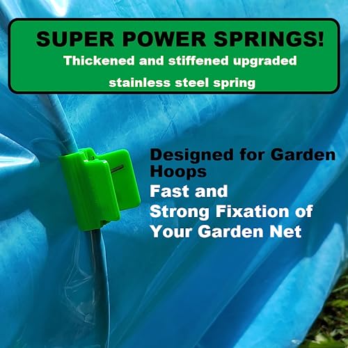 Greenhouse Clamps for 0.32-0.45inch Greenhouse Hoops, Garden Support Frame,Grow Tunnel,Plant Support Stakes.for Fixing Plant Cover,Plastic Sheeting,Film Row Cover,net.(30pcs) - style: for 0.32-0.45inch Greenhouse Hoops(30pcs)