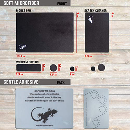 Mouse Pad Adhesive Bottom - Sticks to Any Surface - Portable - Webcam Covers and Screen Cleaner Included (10 Pack - Event Pack) - color: 10 PACK - EVENT PACK
