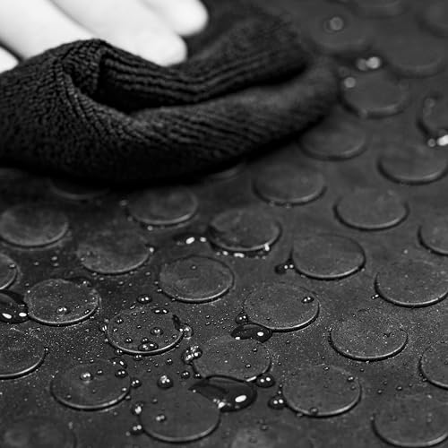 MSI Premium Black 3.3 x 33ft. Waterproof Rubber Non-Slip Floor Mat Roll