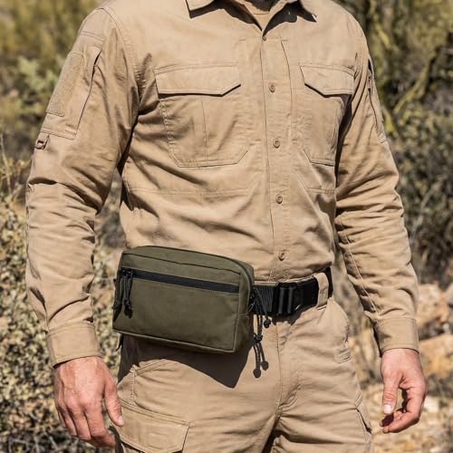 Tactical Admin Pouch Molle, 500D Nylon Water-Resistant EDC Gear Organizer, Horizontal Utility Tool Bag for Chest Rig & Vest, Large Capacity Medical EMT Sub-Pack with Mag Holder