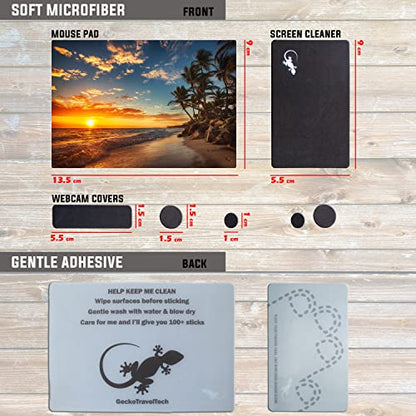 Adhesive Mouse Pad - Peel and Sticks to Any Surface - Travel Mouse Pad, Sticky for Any Surface - Excellent Tracking - Beach Sunset - color: BEACH - SUNSET